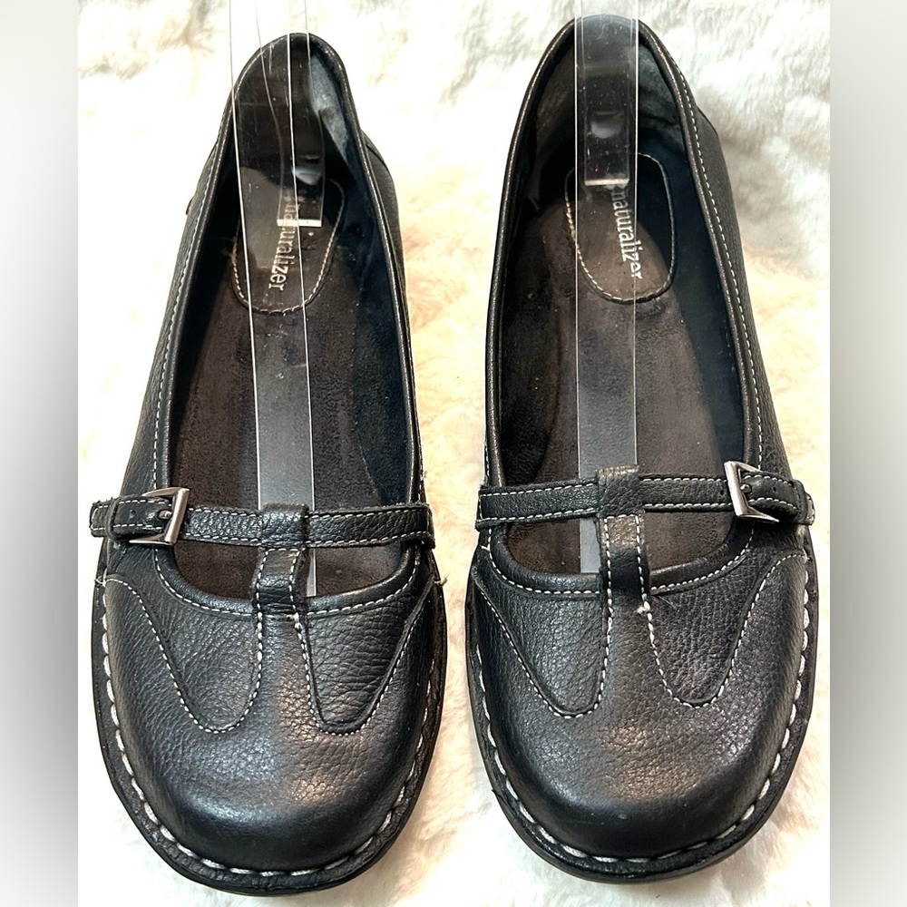 Naturalizer Sheridan Black Leather Mary Jane Flats Women's size 8M - Picture 3 of 14